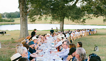 CatSpring Farm - People dining outdoors